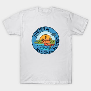 Sierra National Forest California Camping Canoe T-Shirt